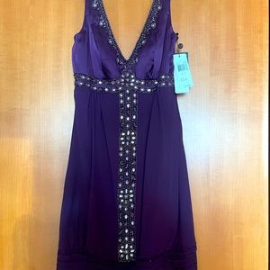 Beaded Sue Wong dress. Plum. Size 4